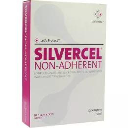 SILVERCEL non adherent compresses 5x5 cm, 10 pcs