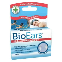 Bioears silicone earplugs antimicrobial, 6 pcs