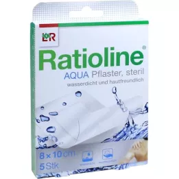 RATIOLINE Aqua Shower Plaster plusz 8x10 cm steril, 5 db