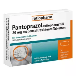 PANTOPRAZOL-ratiopharm SK 20 mg gastric juice tablet, 14 pcs