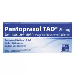 PANTOPRAZOL TAD 20 mg for heartburn gastro-resistant tablets, 14 pcs