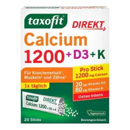 Taxofit Calcium 1200 + D3 + K Direct Sticks, 20 pcs