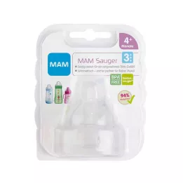MAM teat size 3 6+ months silicone, 2 pcs