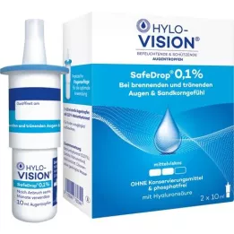 HYLO-VISION Safedrop 0.1% eye drops, 2x10 ml