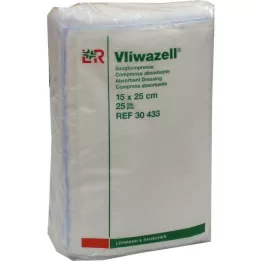 VLIWAZELL Absorbent compresses non-sterile 15x25 cm, 25 pcs
