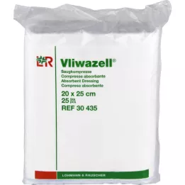VLIWAZELL Absorbent compresses non-sterile 20x25 cm, 25 pcs