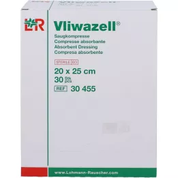 VLIWAZELL Absorbent compresses sterile 20x25 cm, 30 pcs