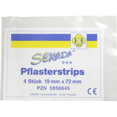 Senada plaster strips 19x72 mm, 4 pieces