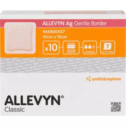 ALLEVYN Ag Gentle Border 10x10 cm wound dressing, 10 pcs
