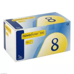NOVOFINE 8 cannulas 0.30x8 mm, 100 pcs