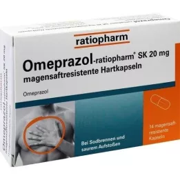 Omeprazoleratiopharm SK 20 mg gastric saftr.harps., 14 pcs