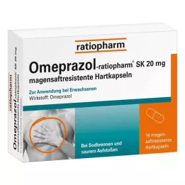 OMEPRAZOL-ratiopharm SK 20 mg gastric juice hard capsule, 14 pcs