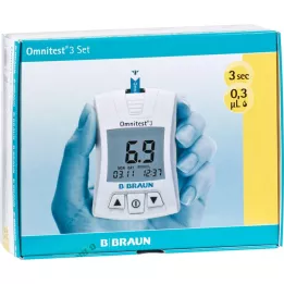 OMNITEST 3 blood glucose meter set mmol, 1 pcs