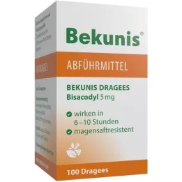 BEKUNIS Dragees Bisacodyl 5 mg δισκίο γαστρικού χυμού, 100 τεμ