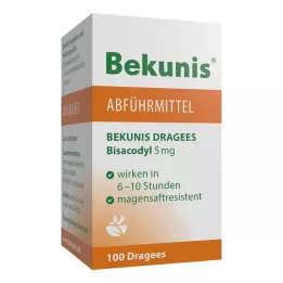 BEKUNIS Dragees Bisacodyl 5 mg gastric juice tablet, 100 pcs