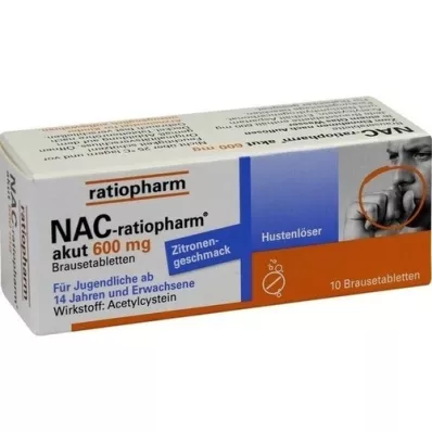NAC-ratiopharm akut 600 mg Hustenlöser Brausetabl., 10 St