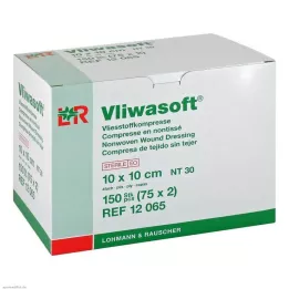 VLIWASOFT Fleece compresses 10x10 cm sterile 4l., 150 pieces