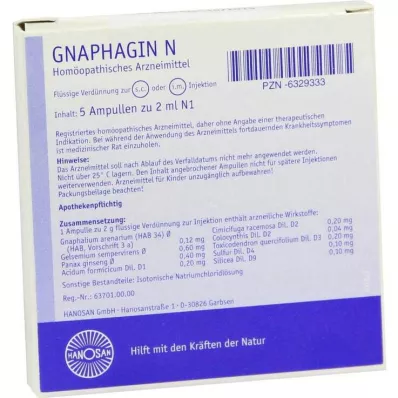 GNAPHAGIN N injection solution, 5x2 ml GNAPHAGIN N injection solution, 5x2 ml