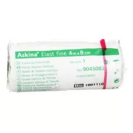 ASKINA Elast Fine bandage 8 cmx4 m cellophaned, 1 pc