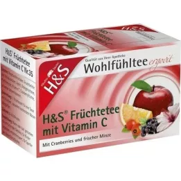 H&amp;s fruits with vitamin C filter bag, 20x2.7 g