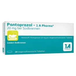 PANTOPRAZOL-1A Pharma 20mg for heartburn msr.Tab., 14 pcs