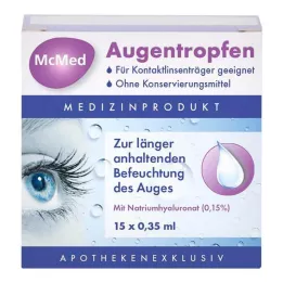 MCMED Eye drops single dose pipettes, 15X0.35 ml