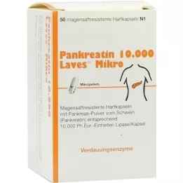 PANKREATIN 10,000 laves micro gastrointestinal caps., 50 pcs