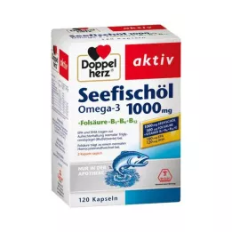 DOPPELHERZ Sea fish oil Omega-3 1,000 mg+fols.caps., 120 pcs