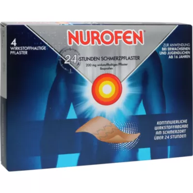 NUROFEN 24-hour pain plaster 200 mg, 4 pcs