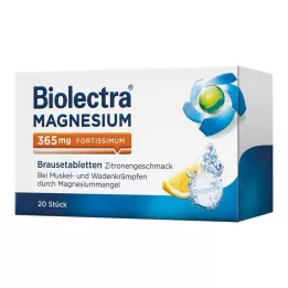 BIOLECTRA Magnesium 365 mg fortissimum lemon, 20 pcs