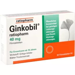 GINKOBIL-ratiopharm 40 mg επικαλυμμένα με λεπτό υμένιο δισκία, 30 τεμ