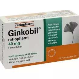 GINKOBIL-ratiopharm 40 mg επικαλυμμένα με λεπτό υμένιο δισκία, 120 τεμ