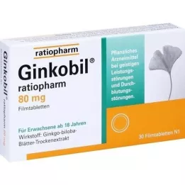 Ginkobil-ratiopharm 80 mg film-coated tablets, 30 pcs