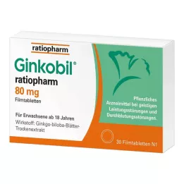 GINKOBIL-ratiopharm 80 mg film-coated tablets, 30 pcs