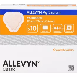 ALLEVYN Ag Sacrum 17x17 cm wound dressing sterile, 10 pcs