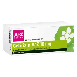 CETIRIZIN AbZ 10 mg film-coated tablets, 20 pcs
