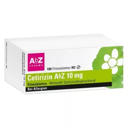 CETIRIZIN AbZ 10 mg film-coated tablets, 100 pcs