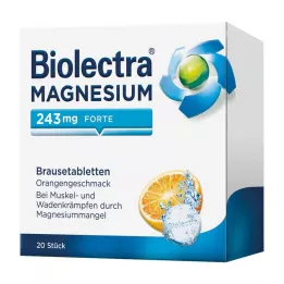 BIOLECTRA Magnesium 243 mg forte Orange effervescent tablets, 20 pcs