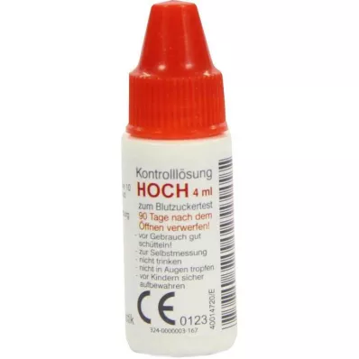 GLUCO TEST Plus control solution high, 4 ml