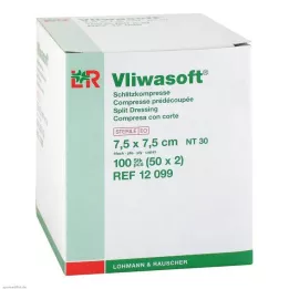 VLIWASOFT Slit compresses 7.5x7.5 cm sterile 4l., 50x2 pcs