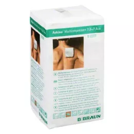 ASKINA Gauze compresses 7.5x7.5 cm non-sterile 8-ply, 100 pcs