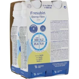 FRESUBIN ENERGY fibre DRINK vanilla drinking bottle, 4x200 ml