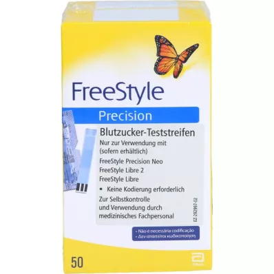 FREESTYLE Precision blood glucose test strips without coding, 100 pcs FREESTYLE Precision blood glucose test strips without coding, 100 pcs
