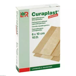CURAPLAST Wound dressing sensitive 6x10 cm 1 m, 10 pcs