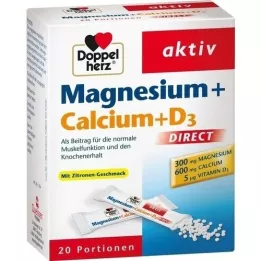 DOPPELHERZ magneesium+kaltsium+d3 DIRECT graanulid, 20 tk