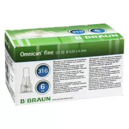 OMNICAN fine Pen cannula 31 G 0.25x6 mm, 100 pcs