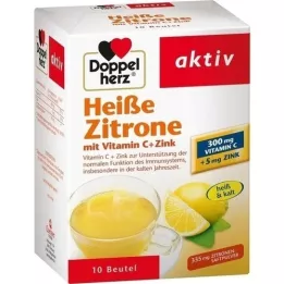 DOPPELHERZ Hot lemon vitamin C+zinc granules, 10 pcs