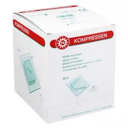 MULLKOMPRESSEN 10x10 cm sterile 12-fold, 40X2 pcs