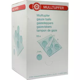 MULLTUPFER Pflaum -sized sterile, 15x5 pcs