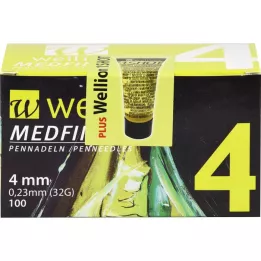 WELLION MEDFINE Plus pen needles 4 mm, 100 pcs